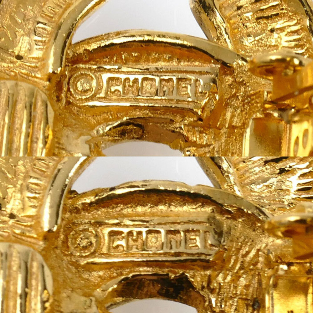 CHANEL Gold Logo Earrings - Picture 5 of 5